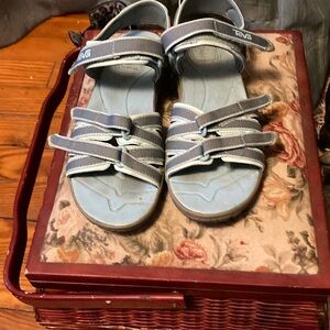 Teva light blue sandals, size 4